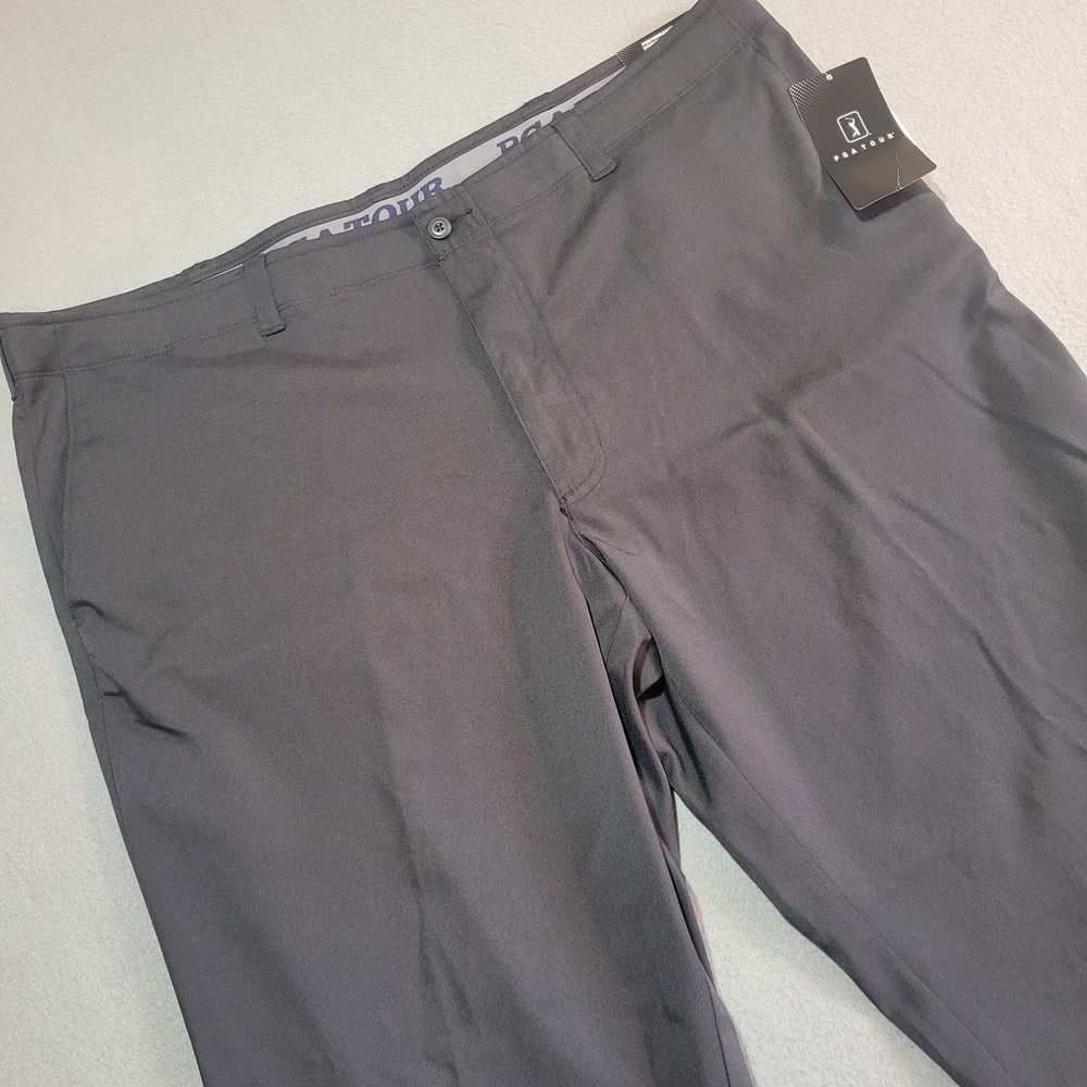 PGA Tour Mens Stretch Golf Pants Gray Active Waistband 40x29 New with Tags